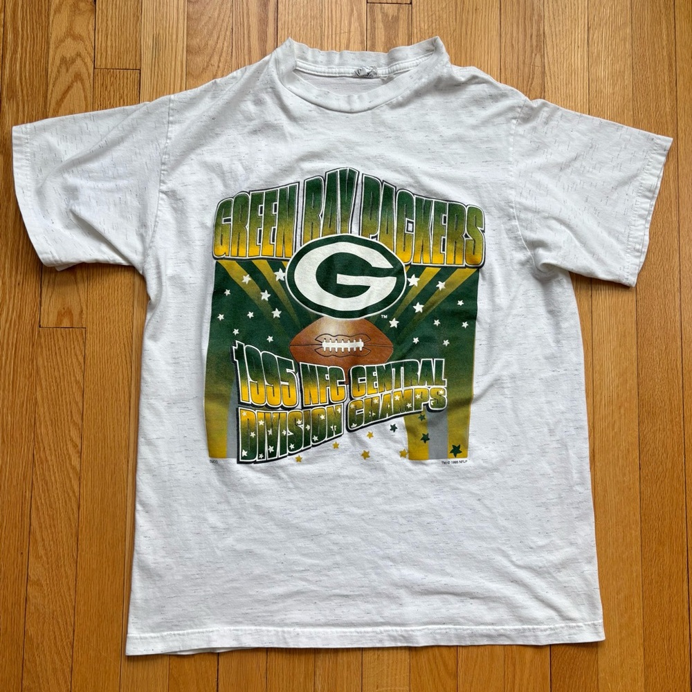 Vintage Green Bay Packers Mens Sport Spectator  1995 Central Champs T-Shirt XL